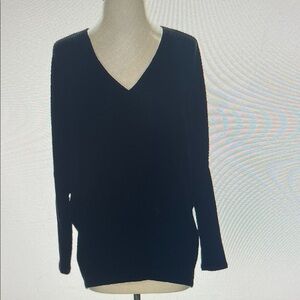 White House Black Market Black V-Neck Sweatshirt